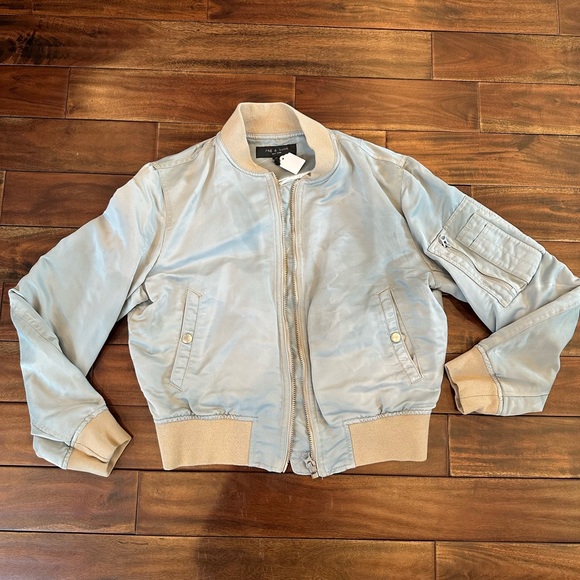 rag & bone Jackets & Blazers - Rare Rag & Bone Manston Bomber Jacket in light iridescent blue size small